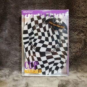 Black and White Checkered Cup Warmer NIB